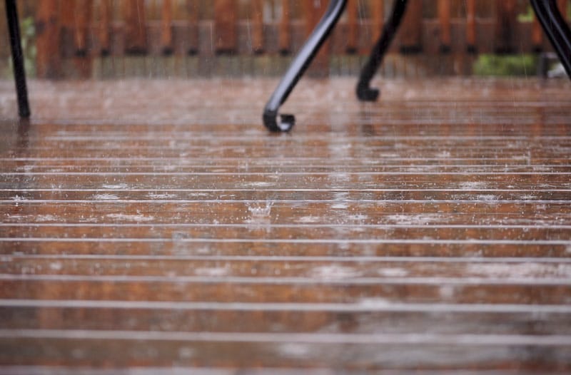 waterproof deck with treated pineframe